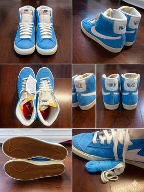 Nike Blazer Mid '77 Premium University Blue Suede Sneakers Men’s 9.5